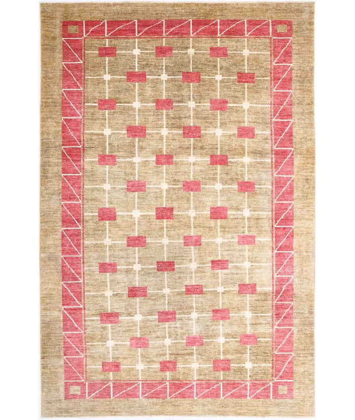 Afghan Modcar Rug 5'8" x 8'11" Hand-Knotted | No. AT82439