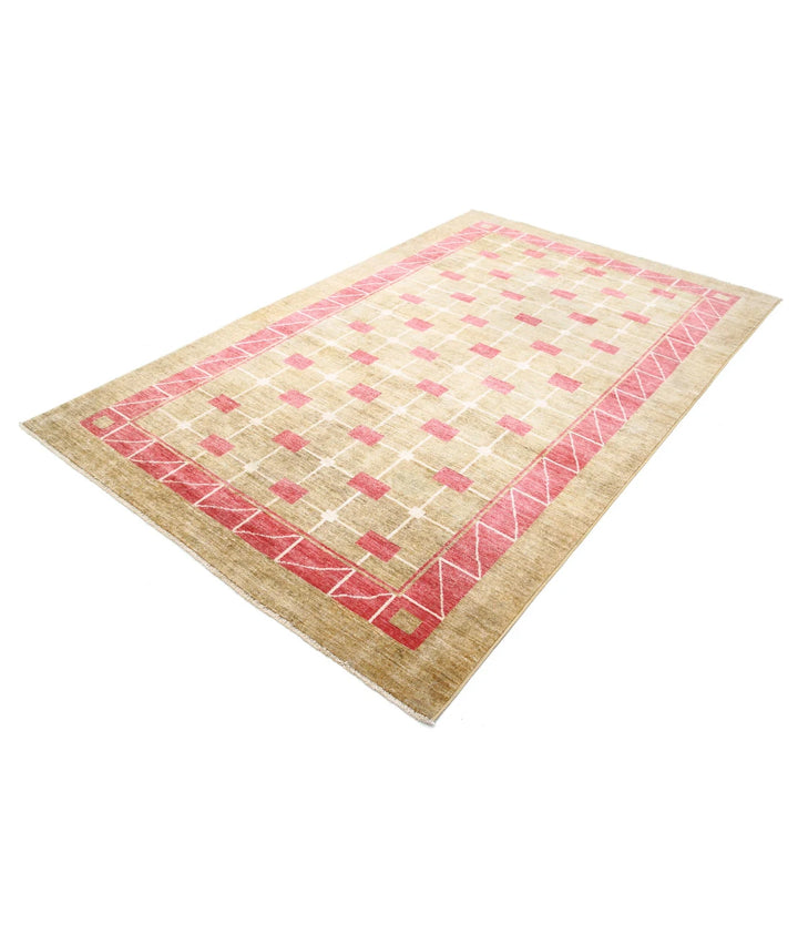 Afghan Modcar Rug 5'8" x 8'11" Hand-Knotted | No. AT82439