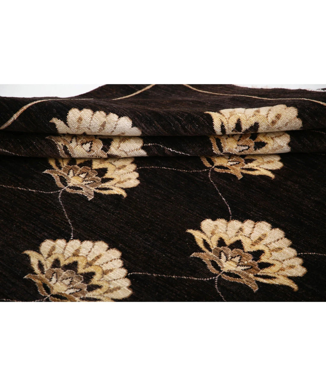 Brown Afghan Oriental Rug 8' 0" x 9' 5" Hand-Knotted | No. AT82548
