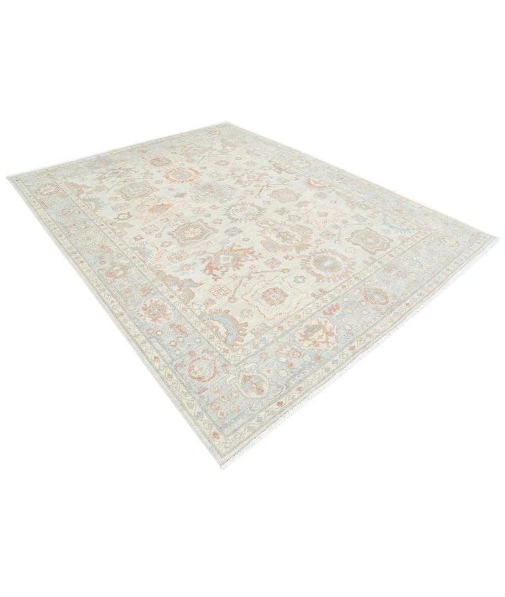 Afghan Oushak Rug 7' 9" x 9' 9" Hand-Knotted | No. AT82670