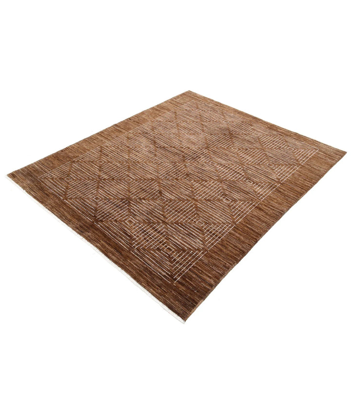 Afghan Modcar Rug 5' 2" x 6' 2" Hand-Knotted | No. AT82754