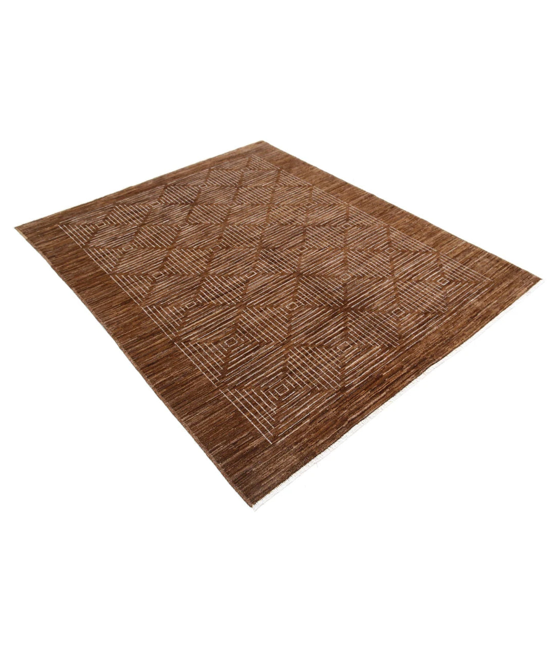 Afghan Modcar Rug 5' 2" x 6' 2" Hand-Knotted | No. AT82754