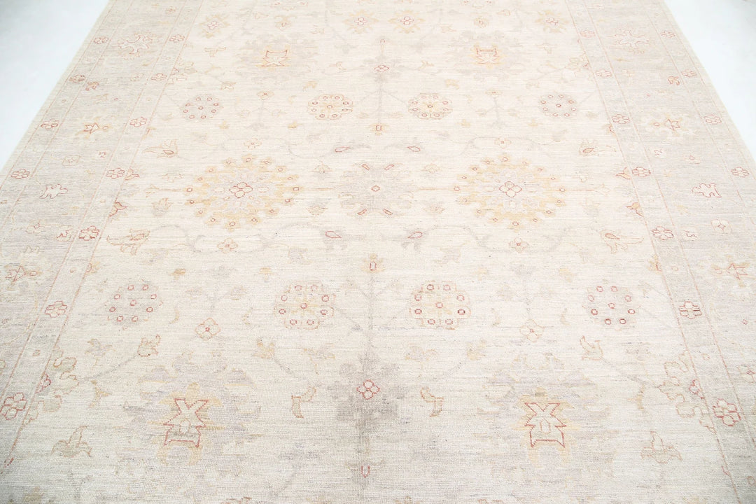 Afghan Oushak Rug 8' 10" x 11' 11" Hand-Knotted | No. AT82779