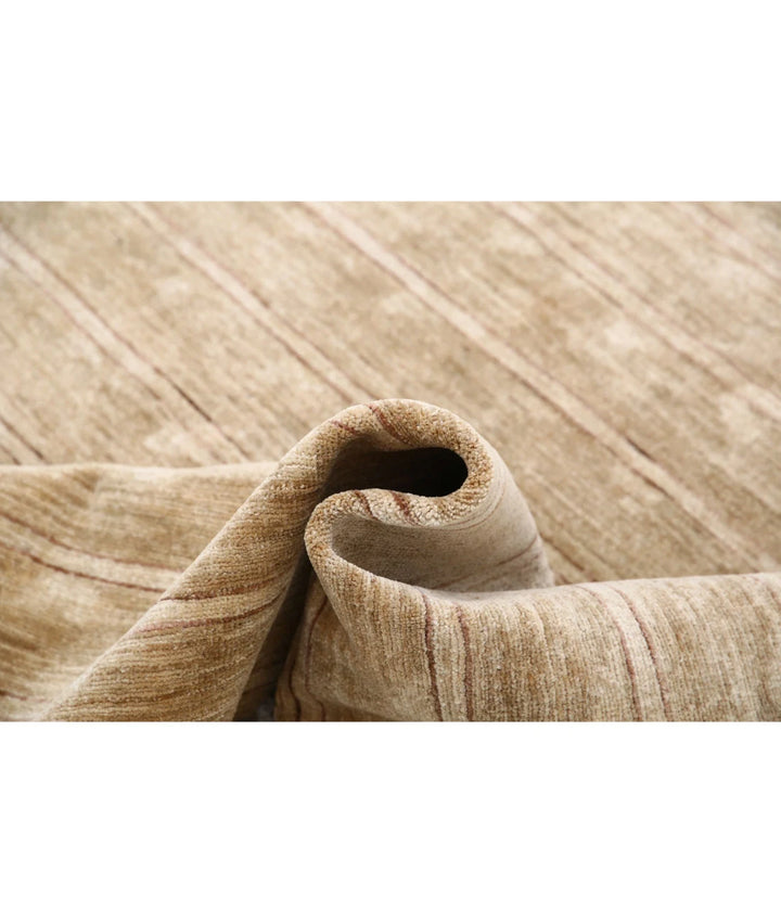 Beige Afghan Modcar Rug 5' 7" x 7' 7" Hand-Knotted | No. AT82789