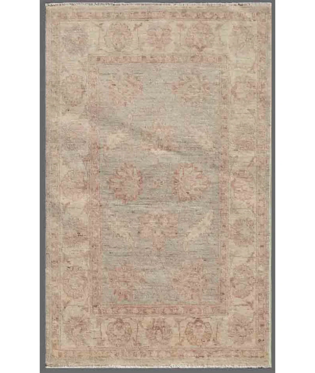 Ivory Afghan Serenity Rug 2' 8" x 4' 2" Hand-Knotted | No. AT82792