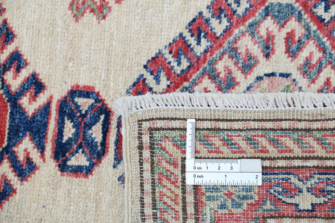 Afghan Royal Kazak Rug 2' 7" x 6' 5" Hand-Knotted | No. AT82809
