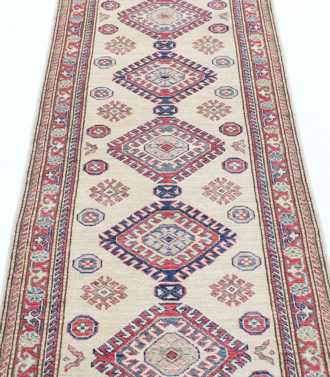 Afghan Royal Kazak Rug 2' 7" x 6' 5" Hand-Knotted | No. AT82809