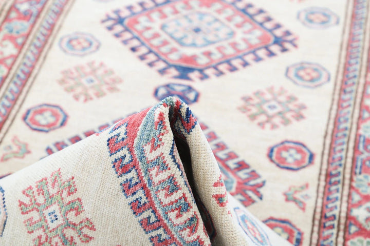 Afghan Royal Kazak Rug 2' 7" x 6' 5" Hand-Knotted | No. AT82809