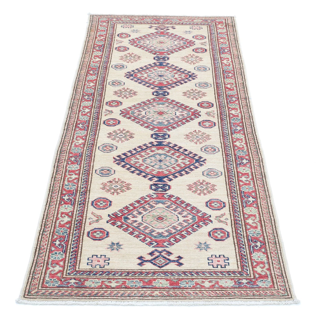 Afghan Royal Kazak Rug 2' 7" x 6' 5" Hand-Knotted | No. AT82809