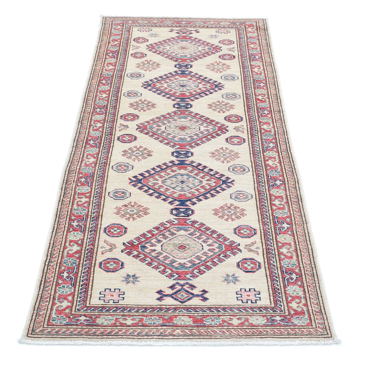 Afghan Royal Kazak Rug 2' 7" x 6' 5" Hand-Knotted | No. AT82809
