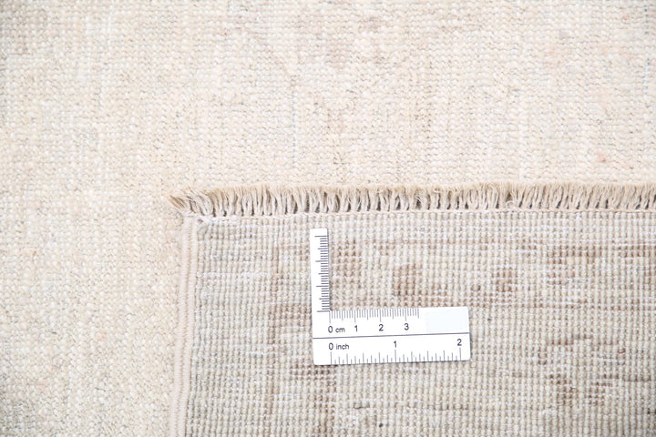 Ivory Afghan Serenity Rug 8' 1" x 9' 10" Hand-Knotted | No. AT82810