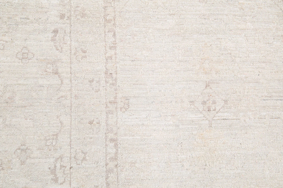 Ivory Afghan Serenity Rug 8' 1" x 9' 10" Hand-Knotted | No. AT82810
