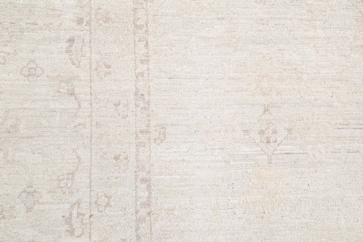 Ivory Afghan Serenity Rug 8' 1" x 9' 10" Hand-Knotted | No. AT82810