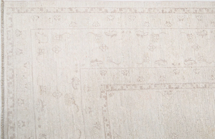 Ivory Afghan Serenity Rug 8' 1" x 9' 10" Hand-Knotted | No. AT82810