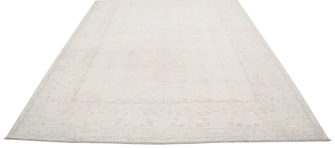 Ivory Afghan Serenity Rug 8' 1" x 9' 10" Hand-Knotted | No. AT82810
