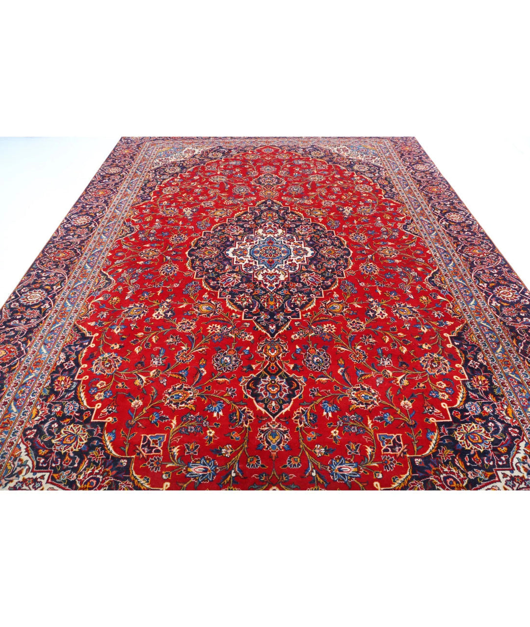 Persian Kashan Rug 9' 1" x 12' 9" Hand-Knotted | No. AT82976