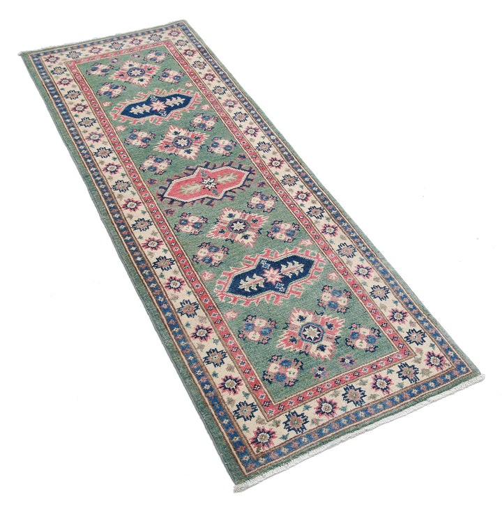 Afghan Kazak Rug 1' 11" x 5' 7" Hand-Knotted | No. AT83097