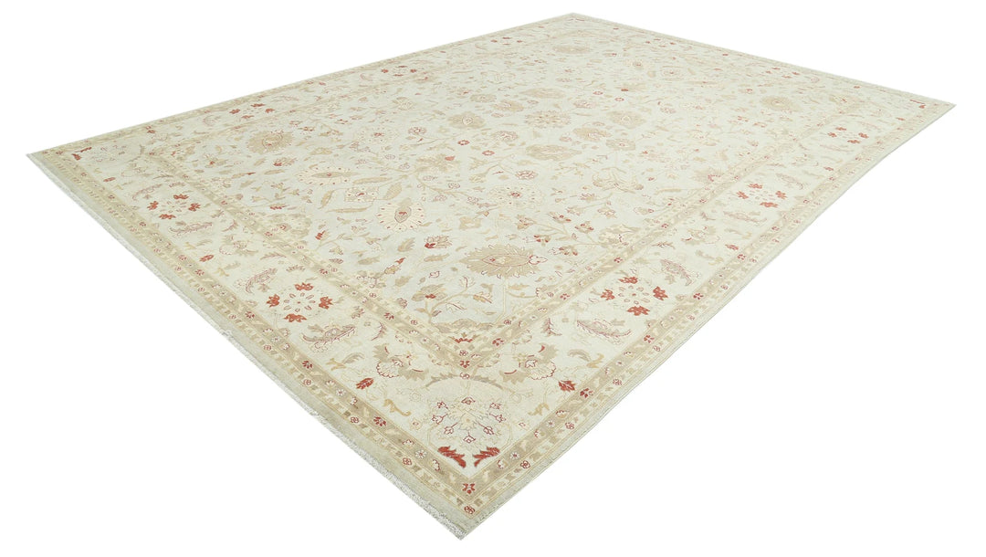 Indian Ziegler Rug 9' 8" x 13' 10" Hand-Knotted | No. AT83102