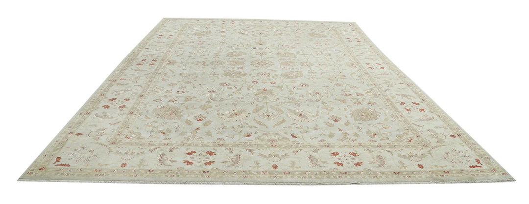 Indian Ziegler Rug 9' 8" x 13' 10" Hand-Knotted | No. AT83102