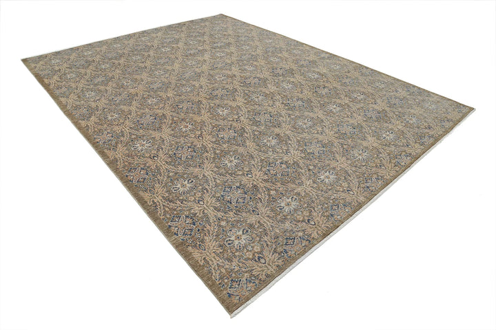 Afghan Oriental Rug 8' 11" x 11' 8" Hand-Knotted | No. AT83111