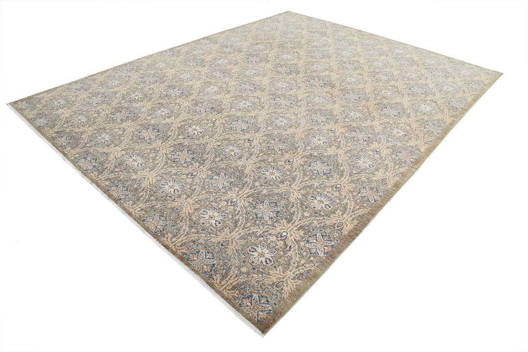 Afghan Oriental Rug 8' 11" x 11' 8" Hand-Knotted | No. AT83111