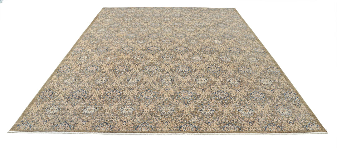 Afghan Oriental Rug 8' 11" x 11' 8" Hand-Knotted | No. AT83111