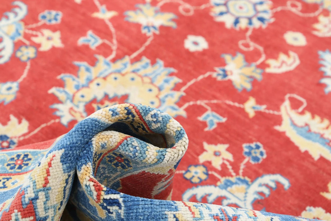 Afghan Ziegler Rug 6' 6" x 9' 6" Hand-Knotted | No. AT83146