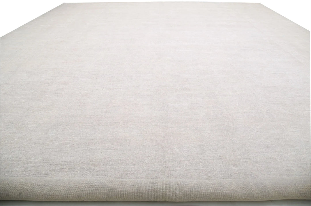 Brown Afghan Oushak Rug 20'11" x 30'0" Hand-Knotted | No. AT83165
