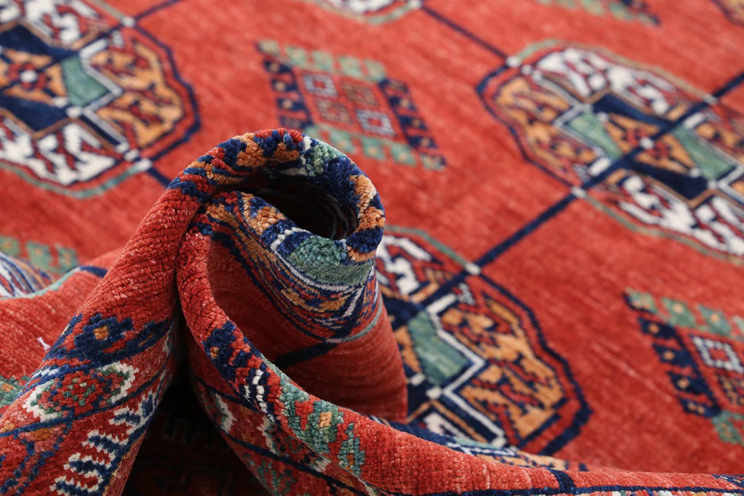 Afghan Humna Rug 5' 8" x 7' 9" Hand-Knotted | No. AT83176