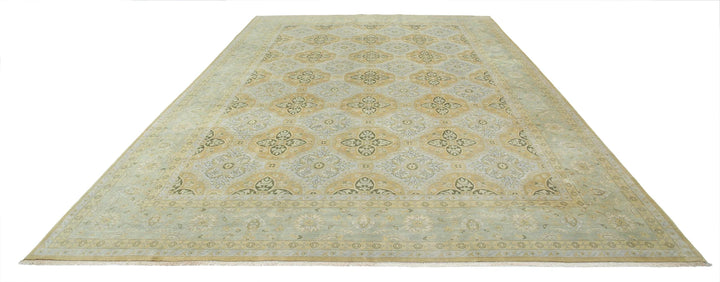 Indian Ziegler Rug 9' 9" x 14' 9" Hand-Knotted | No. AT83198