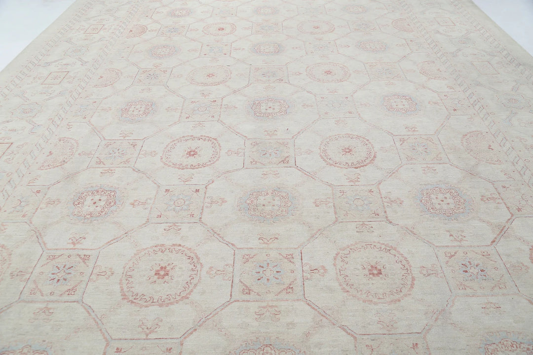 Afghan Serenity Rug 12' 0" x 17' 3" Hand-Knotted | No. AT83201