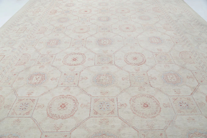 Afghan Serenity Rug 12' 0" x 17' 3" Hand-Knotted | No. AT83201