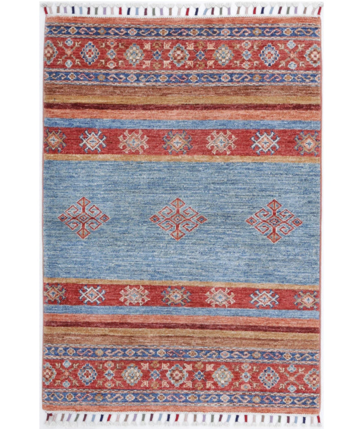 Afghan Khurjeen Rug 2' 7" x 3' 9" Hand-Knotted | No. AT83215