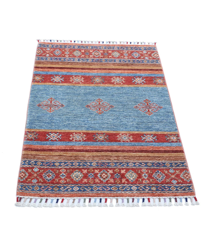 Afghan Khurjeen Rug 2' 7" x 3' 9" Hand-Knotted | No. AT83215