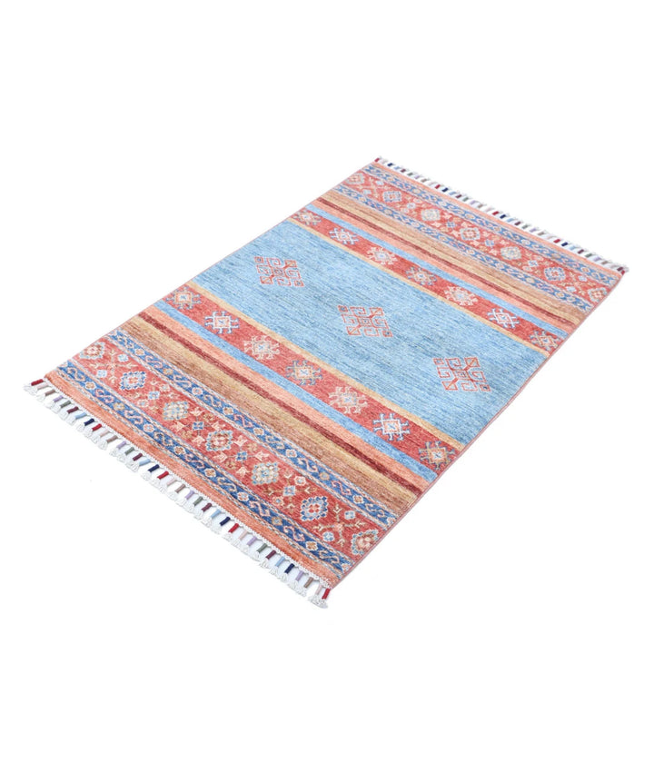 Afghan Khurjeen Rug 2' 7" x 3' 9" Hand-Knotted | No. AT83215