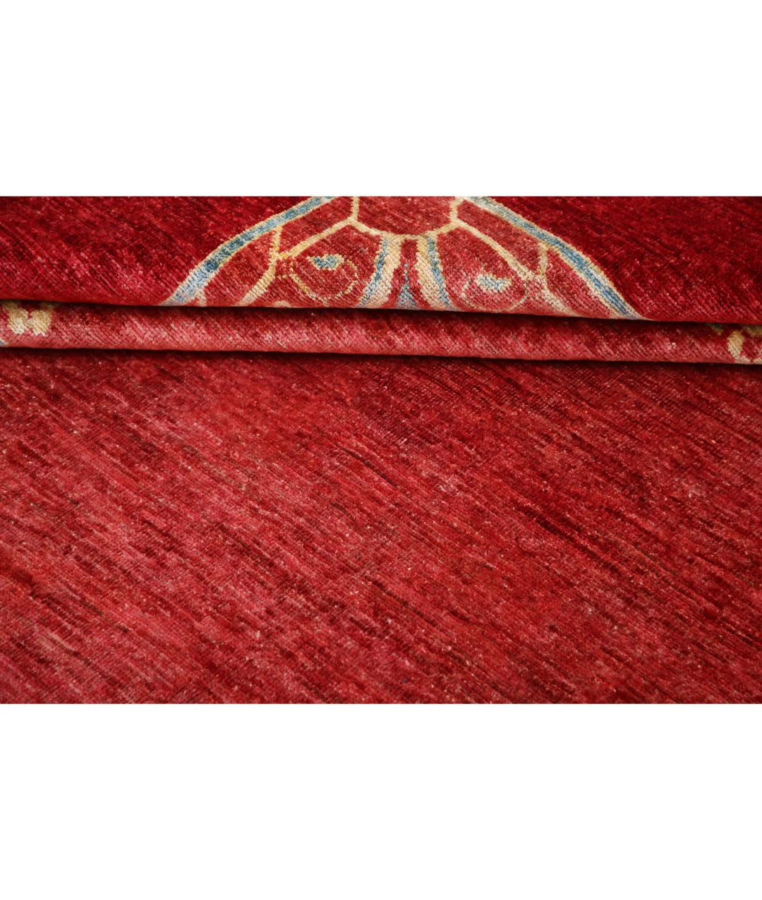 Rust Afghan Oriental Rug 8' 1" x 9' 10" Hand-Knotted | No. AT83282