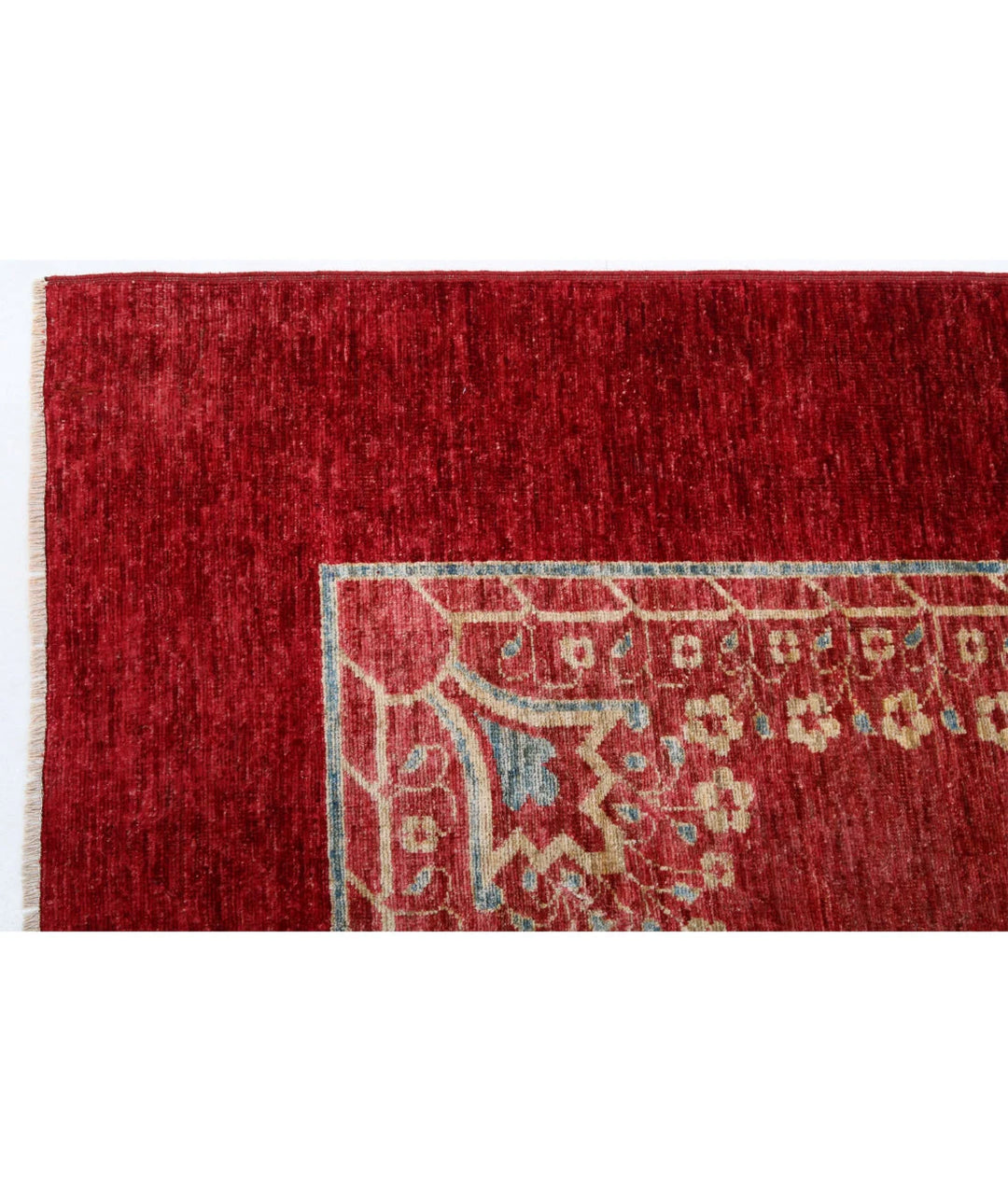 Rust Afghan Oriental Rug 8' 1" x 9' 10" Hand-Knotted | No. AT83282