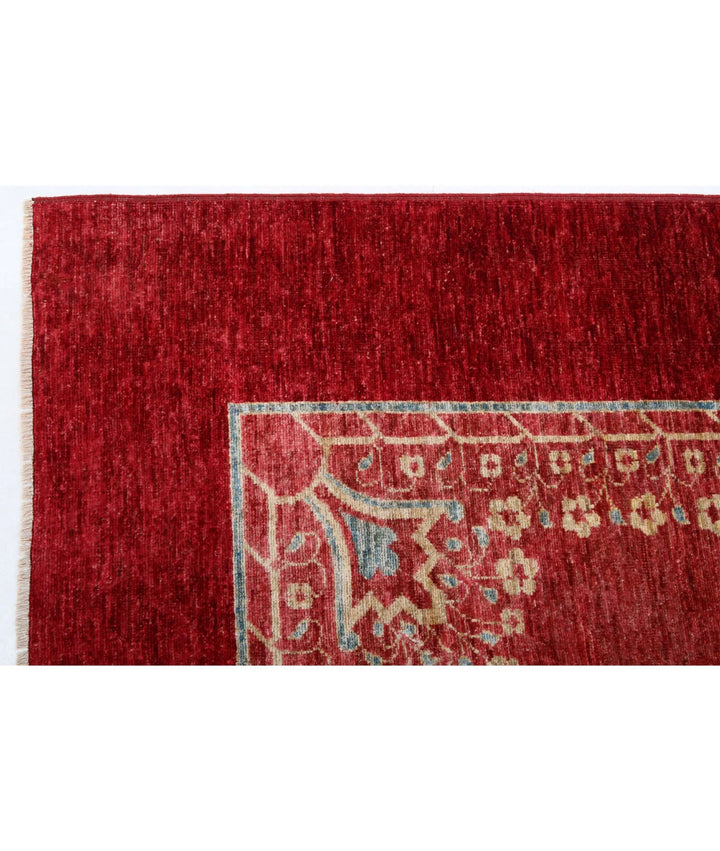 Rust Afghan Oriental Rug 8' 1" x 9' 10" Hand-Knotted | No. AT83282