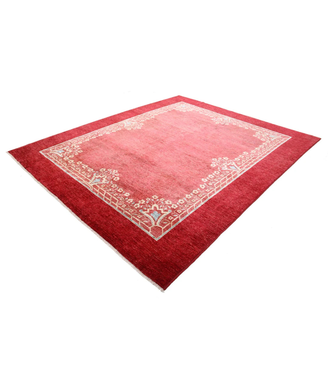 Rust Afghan Oriental Rug 8' 1" x 9' 10" Hand-Knotted | No. AT83282