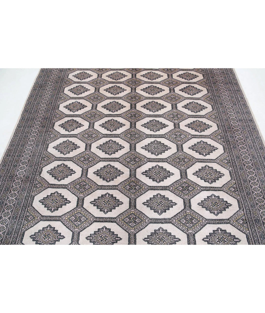 Pakistani Jaldar Rug 6' 5" x 10' 7" Hand-Knotted | No. AT83435