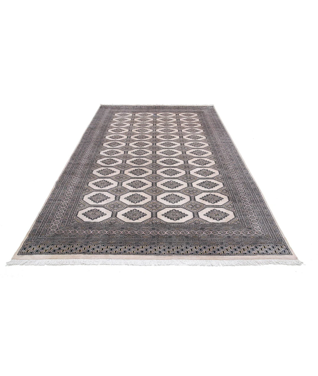 Pakistani Jaldar Rug 6' 5" x 10' 7" Hand-Knotted | No. AT83435