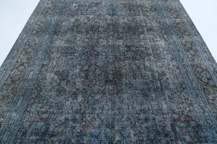Blue Persian Overdye Rug 7' 11" x 10' 10" Hand-Knotted | No. AT83481