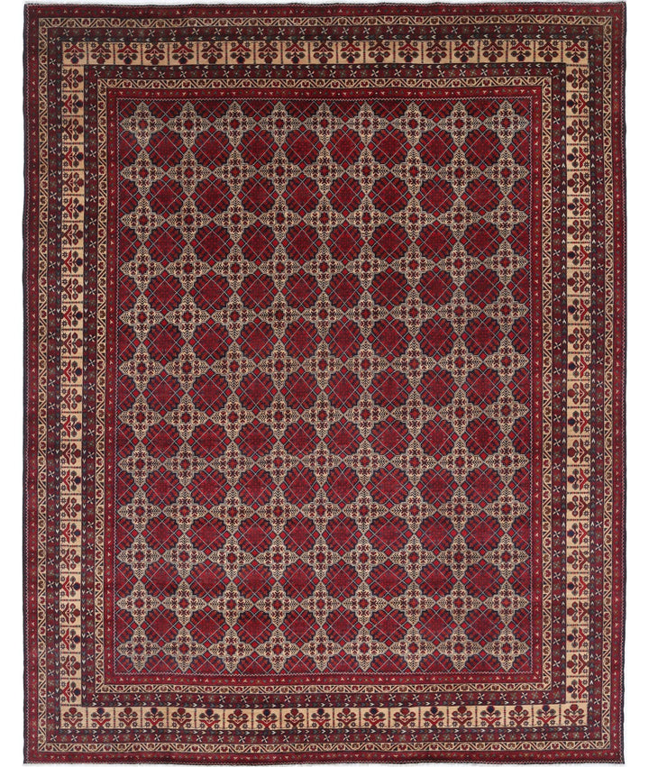 Afghan Khamyab Rug 9' 10" x 12' 5" Hand-Knotted | No. AT83503