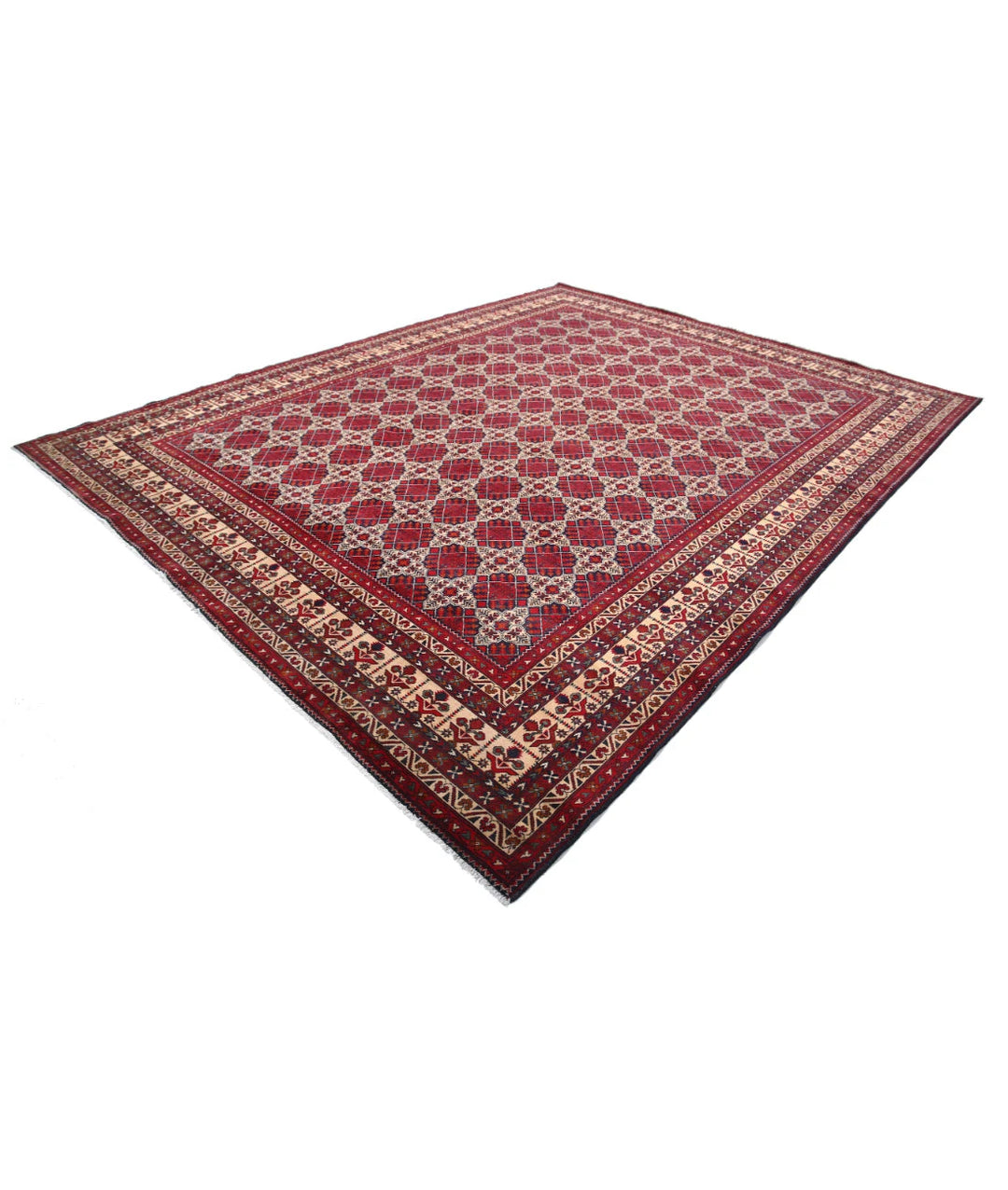 Afghan Khamyab Rug 9' 10" x 12' 5" Hand-Knotted | No. AT83503