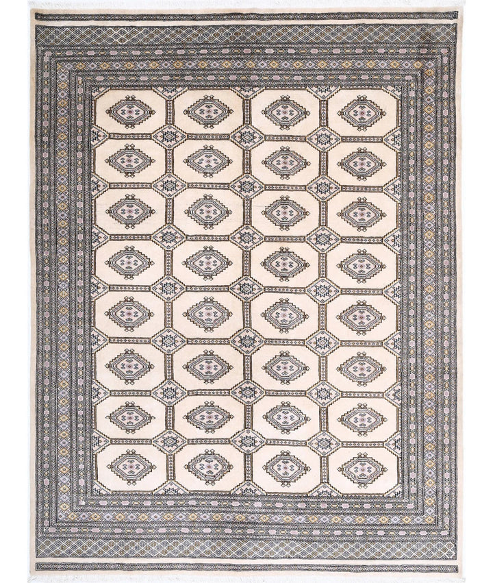 Pakistani Jaldar Rug 6' 7" x 8' 8" Hand-Knotted | No. AT83549