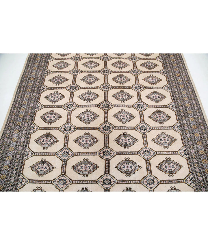 Pakistani Jaldar Rug 6' 7" x 8' 8" Hand-Knotted | No. AT83549