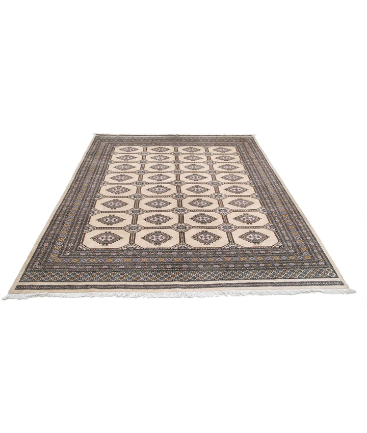 Pakistani Jaldar Rug 6' 7" x 8' 8" Hand-Knotted | No. AT83549