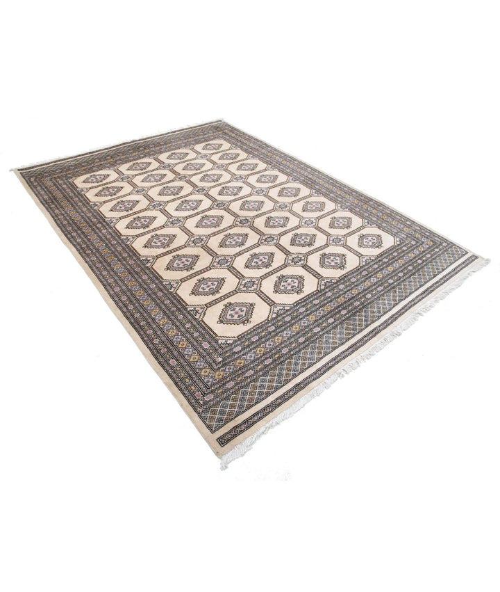 Pakistani Jaldar Rug 6' 7" x 8' 8" Hand-Knotted | No. AT83549