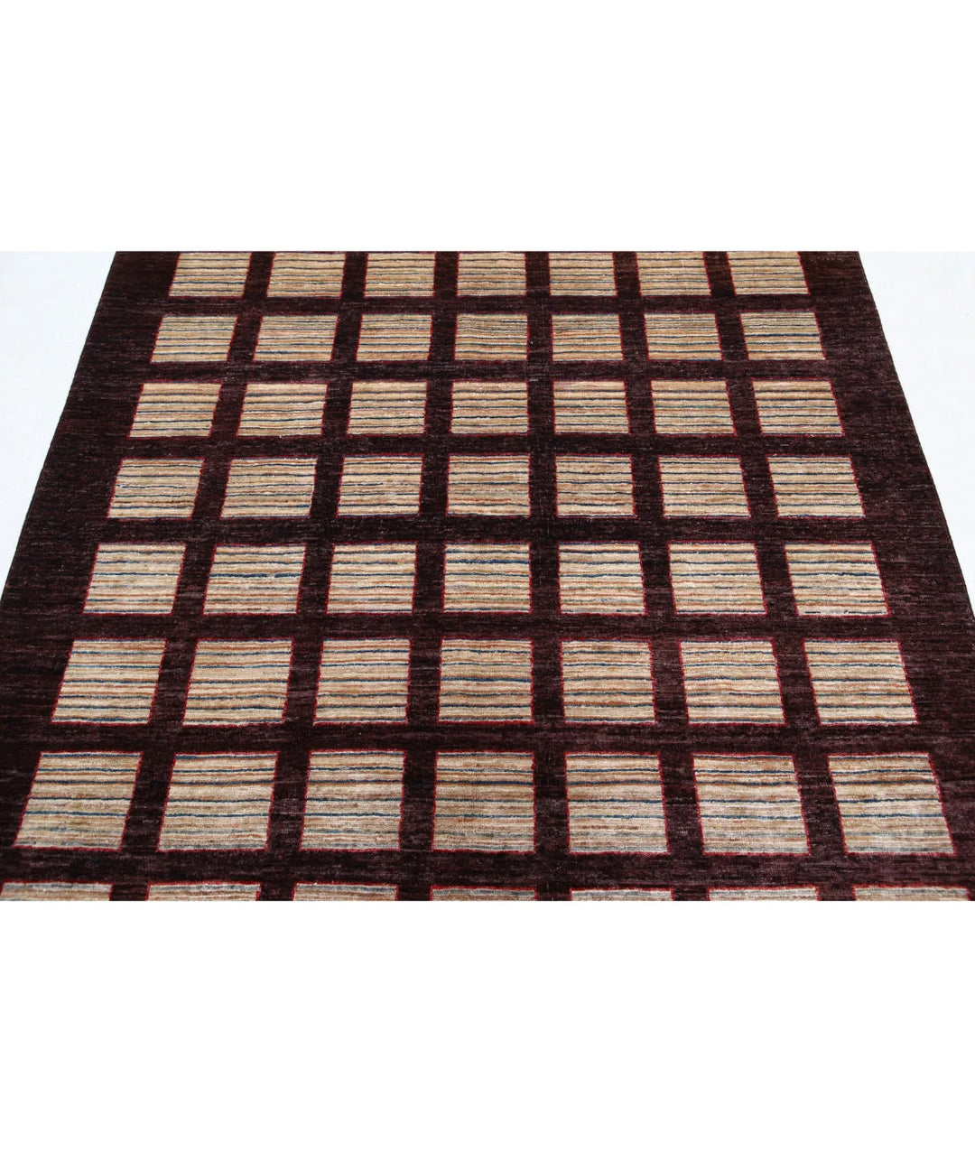 Afghan Oriental Rug 4' 11" x 6' 5" Hand-Knotted | No. AT83582
