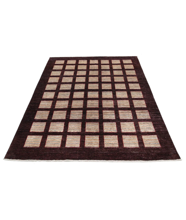 Afghan Oriental Rug 4' 11" x 6' 5" Hand-Knotted | No. AT83582